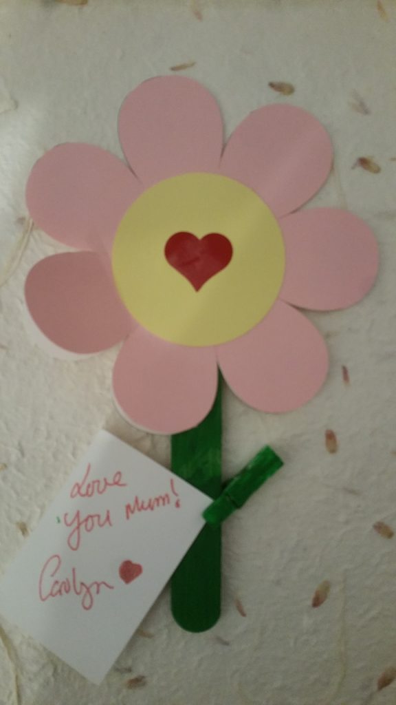 Finished Flower card for mothers day