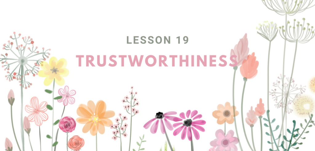 RUHI BK 3 GRADE 1 LESSON 19 TRUSTWORTHINESS